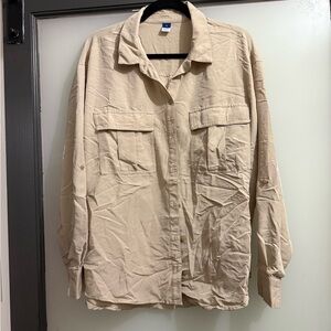 Old Navy women's Light Tan Shirt Jacket